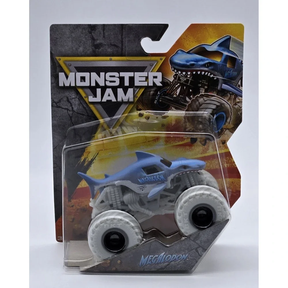 Monster Jam Megalodon Monster Truck 1:64 Series‎ 1 Black Wheels White Tires